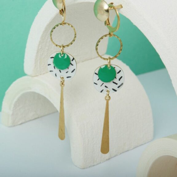 Boucles d'oreilles Ivana Vertes - Isatis