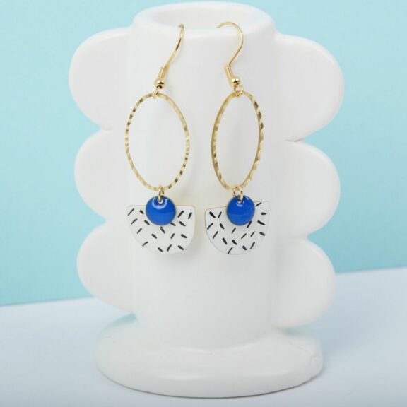 Boucles d'oreilles Manoa Bleu Roi - Isatis