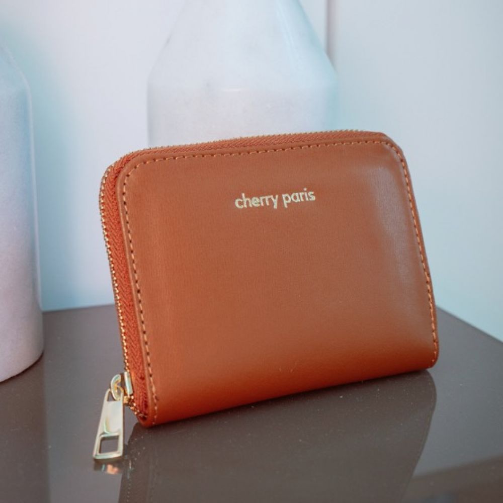 Porte-monnaie Yuna Box camel – Cherry Paris