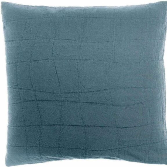 Coussin Titou bleu acier 45x45 - Maison Vivaraise