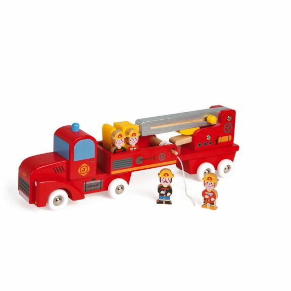 Camion de pompiers Geant Story en bois - Janod