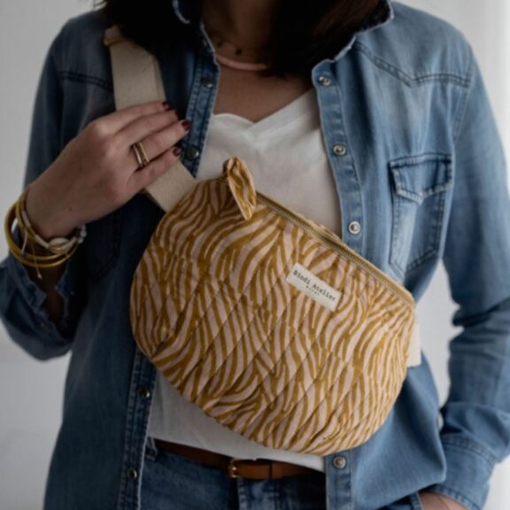 Sac banane Zebra Havane - Bindi Atelier