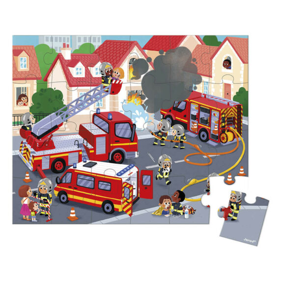 Puzzle Pompiers / 24 pièces (3-5 ans) - Janod – Image 2